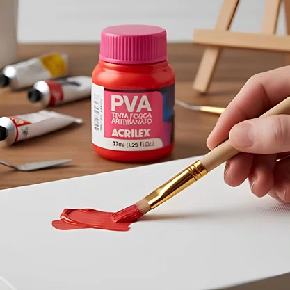Tinta PVA Fosca Vermelho Vivo 37ml Acrilex