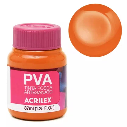 Tinta PVA Laranja Acrilex 37ml
