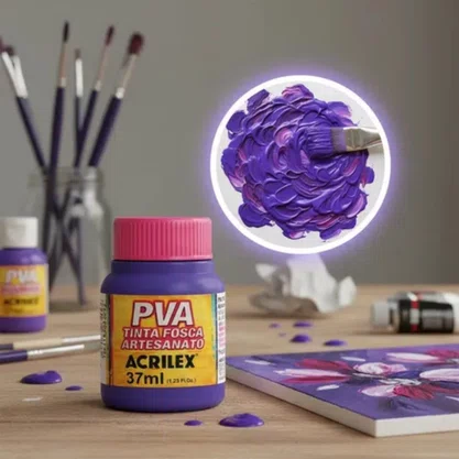 Tinta PVA Violeta Acrilex 37ml