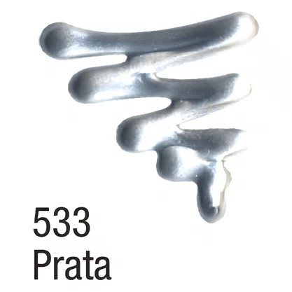 Tinta Relevo Dimensional Glitter Prata Acrilex