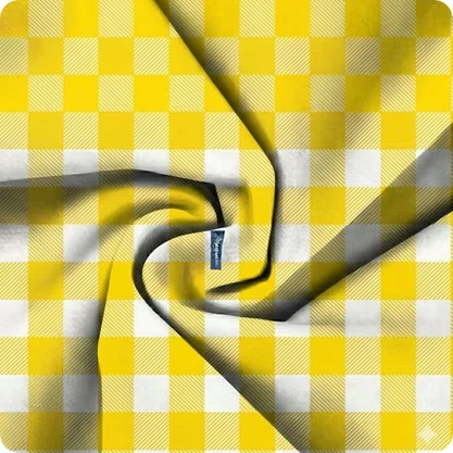 TNT Junino 1,40m Xadrez Amarelo Metro Mewi