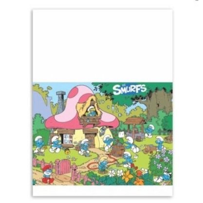 Toalha de Mesa Decoração Junco Os Smurfs C/ 01