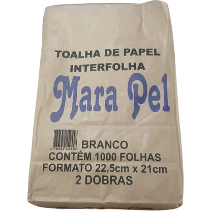 Toalha Interfolha Branca com 1000 Unidades 22,5x21 Marapel