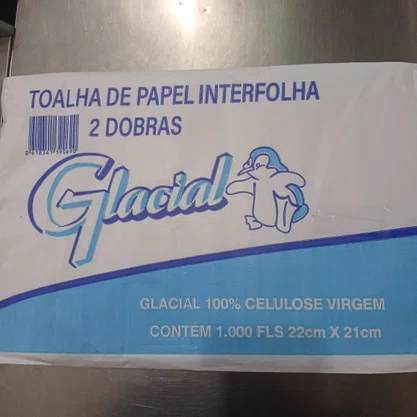Toalha Interfolha Branca Virgem com 1000 Unidades 22,5x21 Glacial