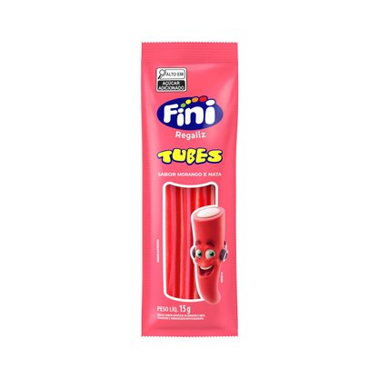 Tubes Morango E Nata 12unidade x 15g Fini