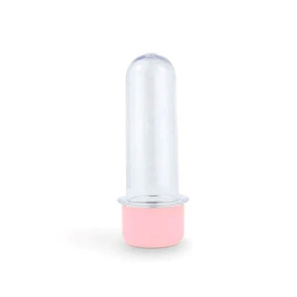 Tubo Acrílico Pequeno Tampa Rosa Claro C/10un Massari