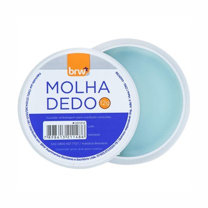 Umedecedor Dedo 12g Molha Dedo BRW