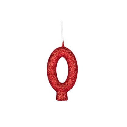 Vela Cintilante Glitter Nº0 Vermelho Regina