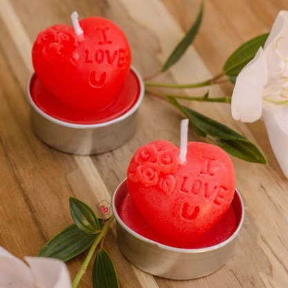 Vela Coração I Love You Vermelho Neotrentina