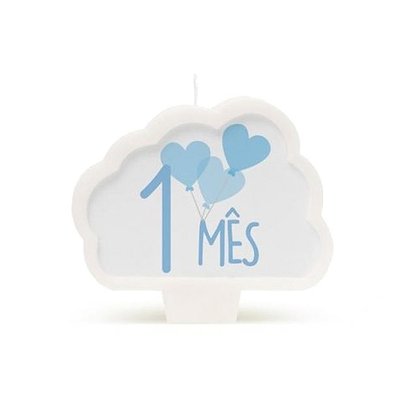 Vela Cromus Mesversario 1 Mes Azul