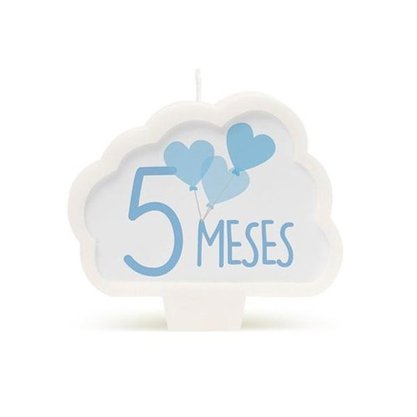 Vela Cromus Mesversario 5 Meses Azul