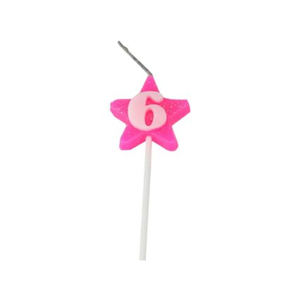 Vela Estrela Nº 6 Rosa Provelaf
