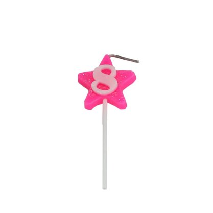 Vela Estrela Nº 8 Rosa Provelaf