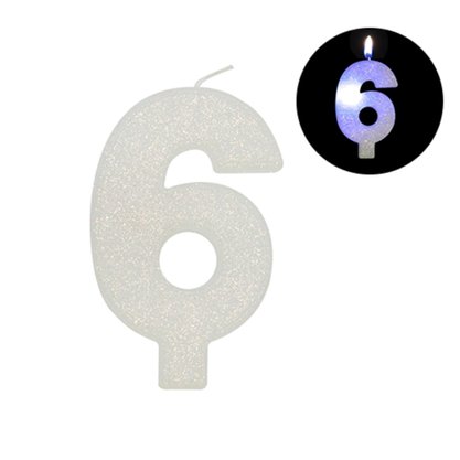 Vela Led N. 6 Silver Festas