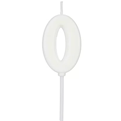 Vela Nº 0 Branca Pick Silver Plastic
