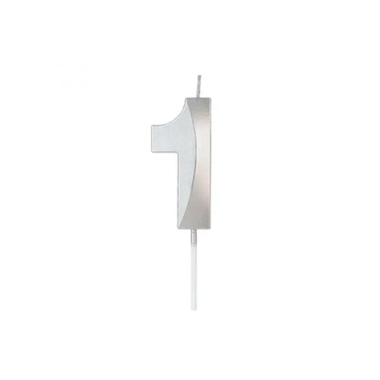 Vela Nº 1 Prata Design Silver Plastic