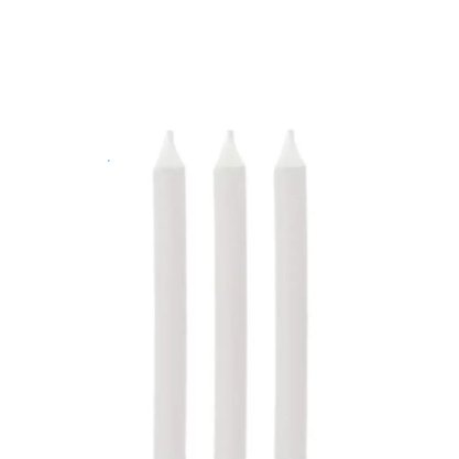 Vela Palito Branca 16 Unidades Silver Festas
