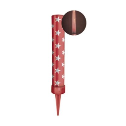Vela Vulcão Vermelho V 170v Silver Plastic