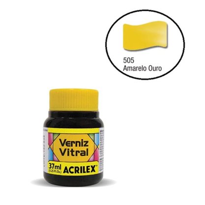 Verniz Vitral Amarelo Ouro Acrilex 37 Ml