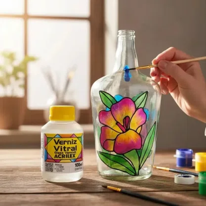 Verniz Vitral Incolor 100ml Acrilex