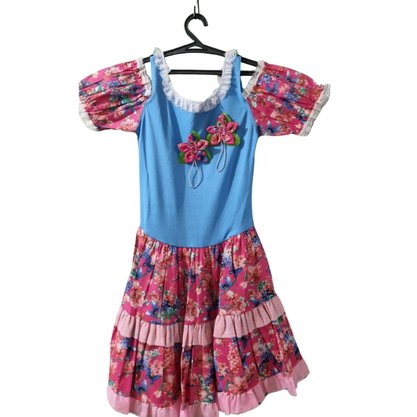 Vestido Junino Caipira Tamanho Nº14 cor Fantasia & Folia