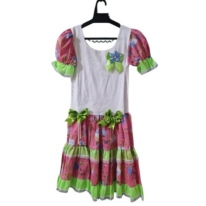 Vestido Junino Caipira Tamanho Nº16 cor Fantasia & Folia