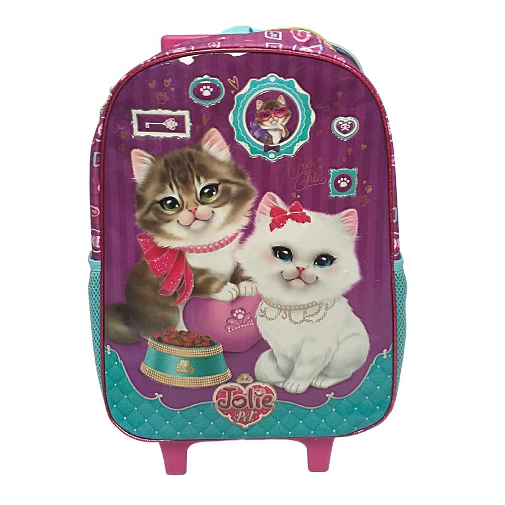 Mochila Com Rodas Com Capuz Gato Galáctico GG3532K Clio - Welban