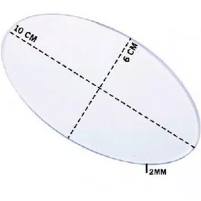 Acrilico Base Oval 10x6cm C/ 05 Un Massari