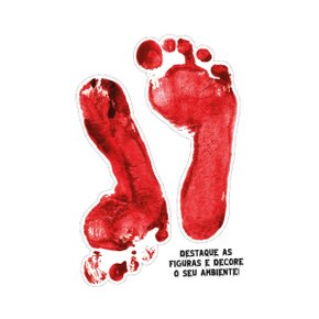 Adesivo Chão Pegadas De Sangue Halloween 1 Par Regina