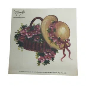 Adesivo Transfers 13x13 Chapéu e Cesta Toke e Crie