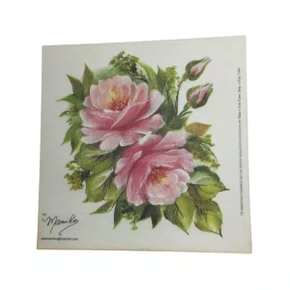 Adesivo Transfers 13x13 Rosas Toke e Crie