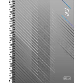 Agenda 2025 Comercial Executiva Espiral Cinza Spot Tilibra