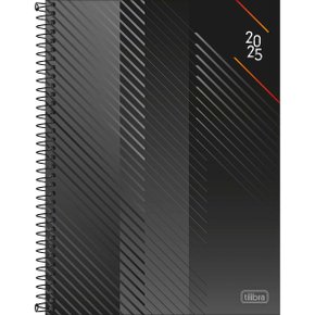 Agenda 2025 Comercial Executiva Espiral Preto Spot Tilibra