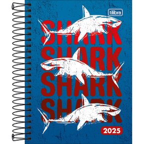 Agenda 2025 Diária Espiral Azul Shark D + Tilibra