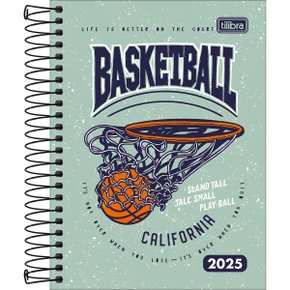 Agenda 2025 Diária Espiral Verde Basketball D + Tilibra