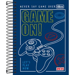 Agenda 2025 Espiral Diária Azul Game On Pepper Tilibra