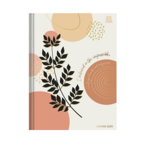 Agenda 2025 Mulher Brochura 112 Fls Círculos Salmão Animativa