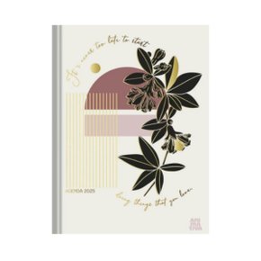 Agenda 2025 Mulher Brochura 112 Fls Marsala Flores Animativa