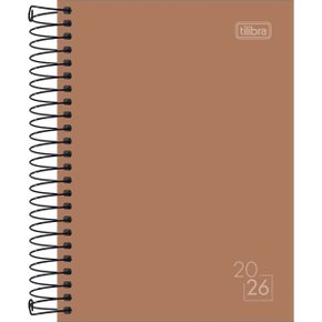 Agenda 2026 Diária Espiral Bege Spice Tilibra