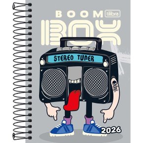 Agenda 2026 Diária Espiral Preto Radio Spice Tilibra