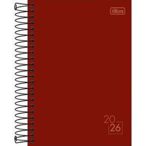 Agenda 2026 Diária Espiral Vermelho Spice Tilibra