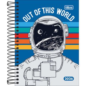 Agenda 2026 Espiral Diária Azul Astronauta Pepper Tilibra