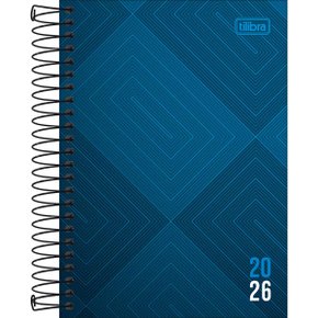 Agenda 2026 Espiral Diária Azul Zip Tilibra