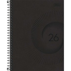 Agenda 2026 Planner Espiral Preto Prátika Tilibra