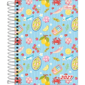 Agenda 2027 Diária Espiral Azul D + Tilibra