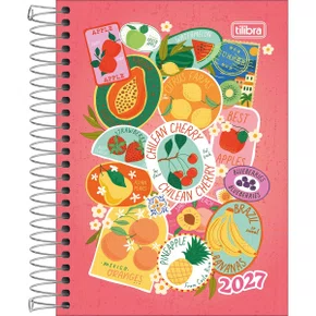 Agenda 2027 Diária Espiral Laranja Spice Tilibra