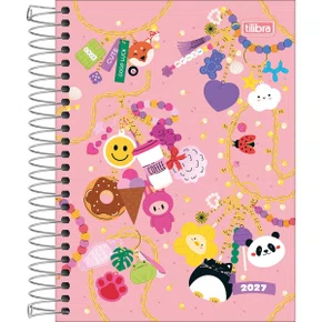 Agenda 2027 Espiral 160 Folhas Rosa Pepper Tilibra