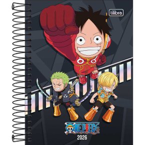 Agenda One Piece 2026 Preto 160 Folhas | 117x164mm Tilibra