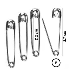 Alfinete Segurança Prata N. 0 Kit C/ 100un