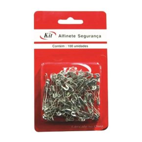 Alfinete Segurança Prata N. 00 Kit C/ 100un